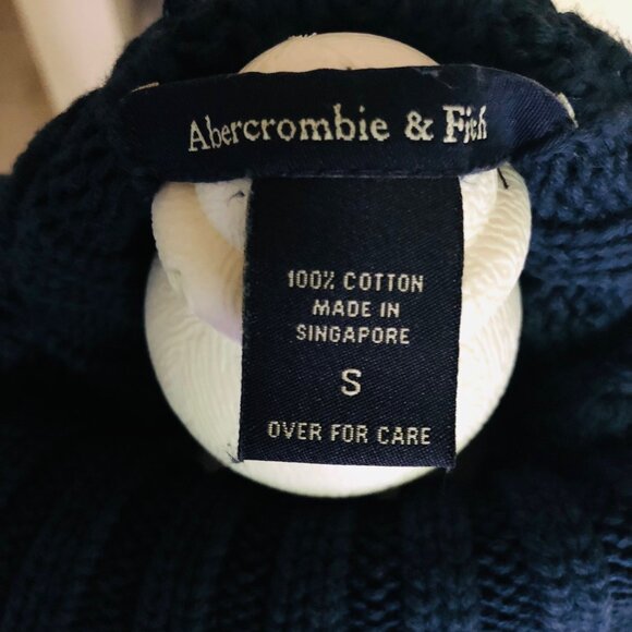 Abercrombie & Fitch Small Navy Blue Turtle Neck Sweater - Picture 5 of 6